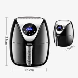 Lucht Friteuse - Oven Frituurpan - Gezond Eten - Digitale Touch Control - 4.5L Capaciteit - Groen — thumbnail 2