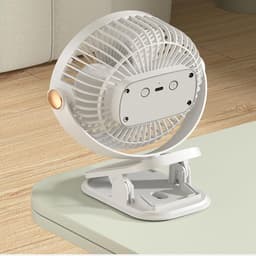 Tafelventilator - Kleine ventilator - Persoonlijke verkoeling - 3-in-1 clip ontwerp - 16 x 12.6 x 20cm - Grijs paars — thumbnail 4