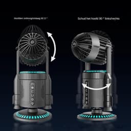 Tafelventilator - Bureauventilator - Verkoeling op kantoor - Stille werking onder 28dB - 34x16x34 cm - Grijs — thumbnail 5