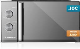 Magnetron met grill - Combimagnetron Oven - Eten Verwarmen - Spiegelfront Design - 20 liter - Zwart — thumbnail 1