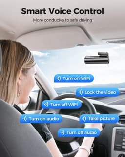 Dashcam voor auto - Zwart - 4K Front en 1080p Achtercamera - WiFi GPS met ADAS en Nachtzicht - Voor Veilig Rijden — thumbnail 4