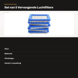 Luchtfilter Vervanging PT15853 - 5 Stuks - Slijtvast - Hoogwaardige Papieren Filter - Metalen Gaasbescherming - Eenvoudige Installatie - Grasmaaierfilter — thumbnail 3