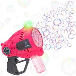 Springos Bellenblaasmachine - Bellenblaas Pistool - Bellenblazer - Bubble gun Volledig Elektrische Bubbel Gun met Reservoir - Roze -Led Verlichting — thumbnail 5