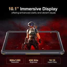 SnelShoppen - Rugged Outdoor Tablet 10.1 Inch, 20GB + 256GB/1TB, IP68/IP69K Waterdicht, Android 14, 10800mAh Batterij, Dual SIM/4G LTE/5G — thumbnail 5