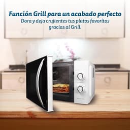 Magnetron met grill - Oven combi - Snel maaltijden bereiden - 800W magnetron 1000W grill - 25 liter inhoud - Zwart — thumbnail 3