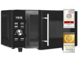 Magnetron met Grill - Oven Combimagnetron - Snel Eten Opwarmen - Flatbed zonder Draaiplateau - 23 Liter - Zwart