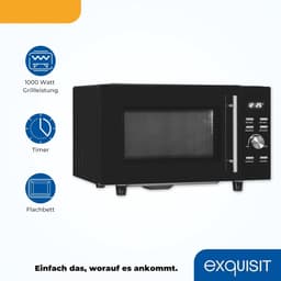 Magnetron met Grill - Oven Combimagnetron - Snel Eten Opwarmen - Flatbed zonder Draaiplateau - 23 Liter - Zwart — thumbnail 2