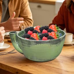 Fruit Wasmachine - Berry Kom - Keuken Voorbereiding - Zelf Roterend - 16.8 cm - Lichtgroen — thumbnail 3