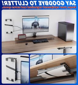 Horizontale Tafelhouder en Verticale Wandbeugel voor PS5 en Xbox Consoles - Stevige Consolehouder voor Bureau en Muur, Zwart, Geschikt voor PS5 Pro, PS5 Slim en Xbox Series S — thumbnail 4