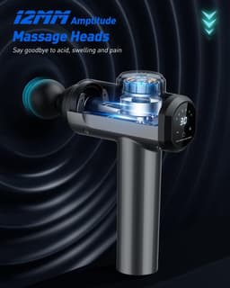 SnelShoppen - Massagepistool Diep Weefsel, Spierpistool met 30 Snelheden, Krachtige Percussiemassager met 6 Koppen, LCD-Touchscreen, Handheld voor Pij — thumbnail 4