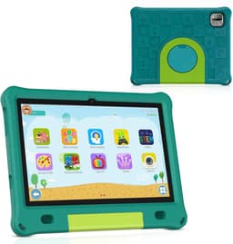 SnelShoppen - Kindertablet 10 inch - Android 15 - 64GB - Inclusief Hoes - Ouderlijk Toezicht - Kids Tablet - WiFi - Groen — thumbnail 1