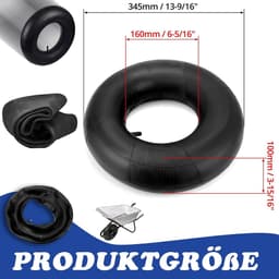 SnelShoppen - Hose Tyres Pack van 2 - Robuuste Wielen voor Tuin, Tuinier, Handkar, Grasmaaier - Hoogwaardige Natuurrubber - 33 x 13 x 15 cm — thumbnail 2