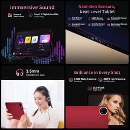 SnelShoppen - 13.4 Inch Tablet met 120Hz Scherm, 20GB RAM, 256GB Opslag, Android 15, 4G LTE, 13MP Camera, Gaming Tablet voor Werk en Entertainment — thumbnail 4