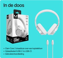 Fresh 'n Rebel Clam Core 2 - Draadloze Bluetooth Koptelefoon - Over-Ear - 70 uur Speelduur - My Sound App - Ice Grey — thumbnail 5