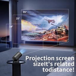 SnelShoppen - Draagbare Projector, 270° Verstelbare HD 1080P Bluetooth Projector, Draadloze USB TV Stick Video Film Projector voor Android, Laptop, PC — thumbnail 2