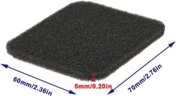 SnelShoppen - 2 Stuks Grasmaaier Luchtfilter Spons 70x60x5mm Vervangingsonderdeel voor Precisie Luchtfiltratie en Motorprestaties in de Tuin — thumbnail 3
