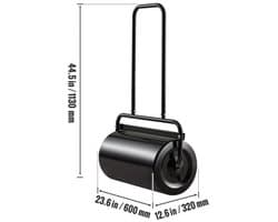 Grondwals – Gazonwals – Graswals – Tuinwals – Gazonroller – 60,96 cm Breedte – Zware Stalen Constructie – 49,21 L Vulcapaciteit – Ergonomisch Handvat – Makkelijk Vullen en Legen