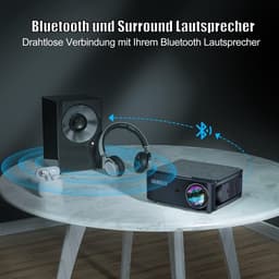 Beamer Full HD 1080p – 1200 ANSI Lumen – 4K Ondersteuning – 5G WiFi en Bluetooth – 300 Inch — thumbnail 5