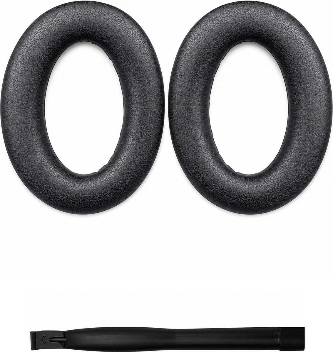 Set Oorkussens voor Sennheiser Koptelefoon - ACCENTUM Wireless Oorkussen - Accentum Plus Wireless - Kunstleer met Traagschuim - Zwart — afbeelding 1