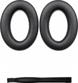 Set Oorkussens voor Sennheiser Koptelefoon - ACCENTUM Wireless Oorkussen - Accentum Plus Wireless - Kunstleer met Traagschuim - Zwart — thumbnail 1