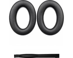 Set Oorkussens voor Sennheiser Koptelefoon - ACCENTUM Wireless Oorkussen - Accentum Plus Wireless - Kunstleer met Traagschuim - Zwart