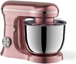 Keukenmachine - Mixer Keuken - Bakken en Koken - Krachtige Motor 1500W - 5 Liter - Roze — thumbnail 1