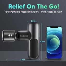 Mini Massagepistool - Spiertherapie Apparaat - Spierherstel - Warmte en Koude Functie - 95 x 4 x 14 cm - Zwart — thumbnail 3
