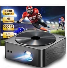 Mini Beamer - Projector - Digitale Beamer - Draagbaar - 1080P - Met Autofocus - 700 ANSI - 2 x USB 2.0 - HDMI - AV - DC - WiFi - Bluetooth - 90W - Zwart — thumbnail 4