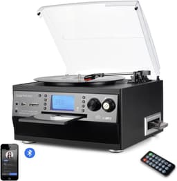 DIGITNOW Bluetooth Platenspeler met CD, Cassette, Radio & USB – Vinyl naar MP3 Converter - zonder speakers — thumbnail 1