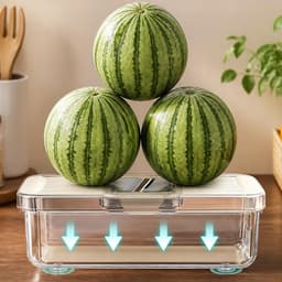 Voedselhakker Met Bak - Groentesnijder Keuken - Maaltijd Voorbereiding - Verwisselbare Messen - 30 x 15 x 10 cm - Transparant — thumbnail 2