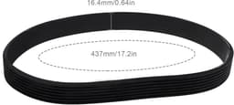 Dailygoods- Aandrijfriem Rubber 16,4mm Breedte - Gesloten Lus - 437mm Omtrek - Compatibel met Spear & Jackson S1334ER - Slijtvast - Duurzaam - Grasmaaier Riem — thumbnail 2