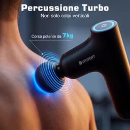 SnelShoppen - Draadloze Massage Gun - Professionele Deep Tissue Massager met LED-Indicatielampjes, Type-C Oplading & 4 Massagekoppen - Handheld Massag — thumbnail 3