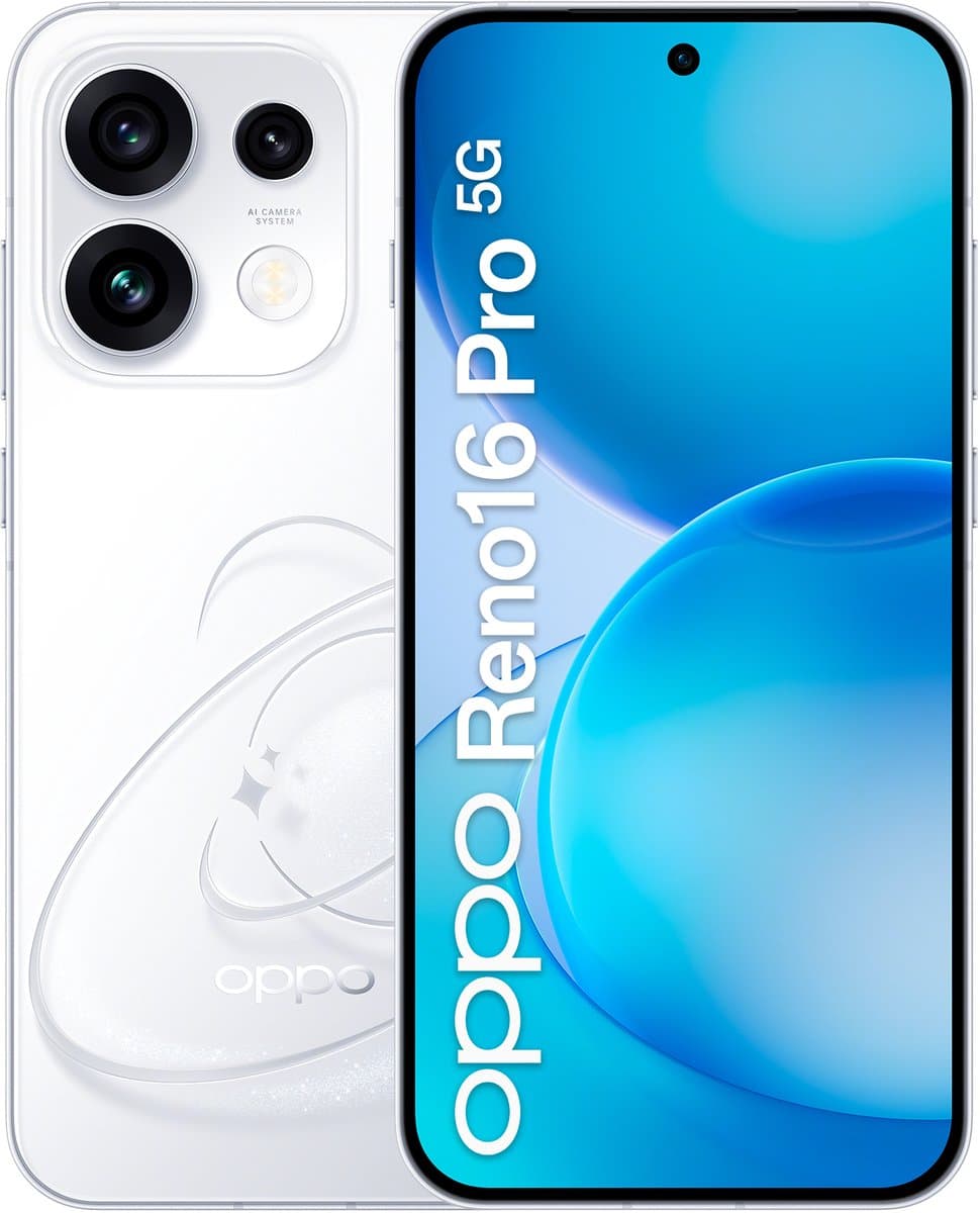 OPPO - Reno16 Pro 5G - 512GB - Pop White — afbeelding 1
