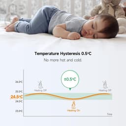 Slimme Thermostaat voor Ketel - Programmeerbare Kamerthermostaat op Batterijen - Klokthermostaat 2 Draad - Werkt op 2 AA-batterijen BOT-W306 — thumbnail 5