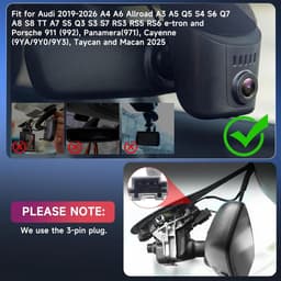 SnelShoppen - Dashcam 4K Ultra HD voor Audi en Porsche 2019-2026 - Perfecte Pasvorm, Discreet Design, Veiligheid, Geen Kabels, GPS Functie — thumbnail 5