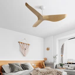 Plafondventilator 132 cm (52 inch) - Afstandsbediening - Omkeerbare DC-motor - 3 ABS-bladen - 6 snelheden - Zonder verlichting — thumbnail 2