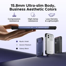 DOOGEE Blade 20X - Robuuste Telefoon - Smartphone - 12 GB RAM+128 ROM（2TB/TF) - 10300mAh/18W - UNISOC T7250 - Android 16 - 6,6-inch HD+ 90Hz - 16MP Camera - IP68 - Vingerafdruk - Triple card slot - Face ID - NFC - GPS - OTG -Paars — thumbnail 5