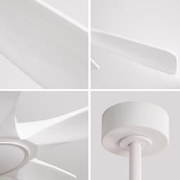 Plafondventilator Met Verlichting – 106 Cm – 6 Snelheden – Metaal En Hout – Wit – Stilte, Dimbaar En Timer Voor Slaapkamer En Woonkamer — thumbnail 5