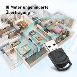 Bluetooth USB Audio Adapter voor PS5, PS4 en PC - Draadloze Dongle met Mini Microfoon, Plug & Play voor Gaming en Muziekstreaming — thumbnail 4