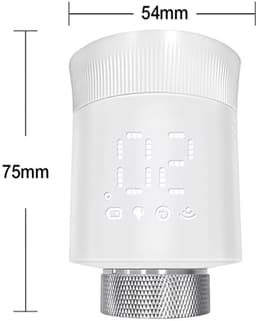 Zigbee Smart Radiator Thermostaat Kit – Radiator Temperatuurregelaar – Slimme Thermostaatklep – Compatibel met Alexa, Google, Wi-Fi en App – ABS – Batterij niet inbegrepen – Wit — thumbnail 2