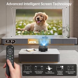 4K Projector - Wit - 18000 Lumen Helderheid - Autofocus en Auto Trapeziumcorrectie - Voor Thuisbioscoop — thumbnail 4
