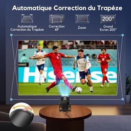 Videoprojector - Mini Projector - WiFi 6 en Bluetooth 5.4 - 1080P Ondersteuning - Voor Thuisbioscoop — thumbnail 4