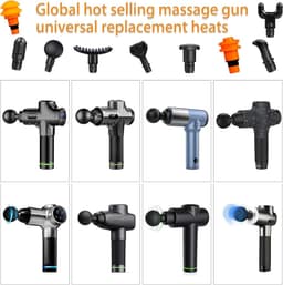 Vervangbare Massager Gun Accessoires - EVA-polyurethaan - 9 Verschillende Massagekoppen - Geschikt voor Diepe Weefselmassage - Voor Sporters en Fitnessliefhebbers — thumbnail 4