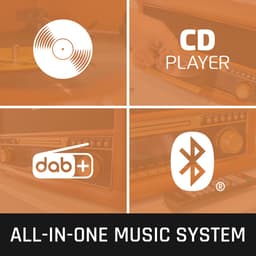 Lenco Retro Platenspeler Bundel - TCD-2571WD + TTA-6IN1 - Platenspeler met Bluetooth, DAB en Cassette - 6-delige LP Schoonmaakset — thumbnail 5