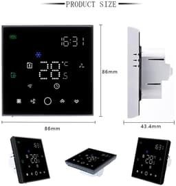 Slimme Thermostaat - Temperatuurregelaar Klimaatregelaar - Comfort Thuis - Nauwkeurigheid 05°C - 1 cm lengte - Wit — thumbnail 4