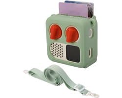 Siliconen Hoesje, Geschikt voor Yoto Mini (Editie 2024), Reistas met Verstelbare Schouderriem, Beschermhoes voor Yoto Mini-Speler, lichtgroen