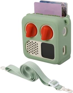 Siliconen Hoesje, Geschikt voor Yoto Mini (Editie 2024), Reistas met Verstelbare Schouderriem, Beschermhoes voor Yoto Mini-Speler, lichtgroen — thumbnail 1