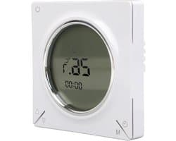Slimme Elektrische Thermostaat - Digitale Kamerthermostaat - Energie Besparen - LCD Scherm met Geheugen - 16A Laadvermogen - Wit