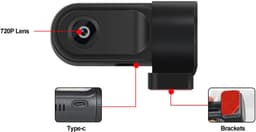 SnelShoppen - USB-dashcam voor auto, 360 graden rotatie, ADAS-ondersteuning, groothoek 140°, nachtzicht, DVR-dashboardcamera voor Android-navigatie, l — thumbnail 5