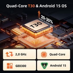 SnelShoppen - 10 Inch Android 15 Tablet met Hoes, Unisoc T30 Quad-Core, 18 GB RAM, 128 GB ROM, 1 TB TF, 6000 mAh, WiFi 6, GPS, Dual Camera, HD IPS-Sch — thumbnail 2